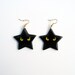 Black Cat Star Earrings - Ready To Ship