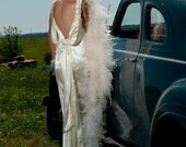 Handmade vintage inspired 1930s satin wedding dress bridal gown jean harlow style