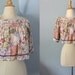 1960s blouse / 60s crop top / hippie cropped shirt /