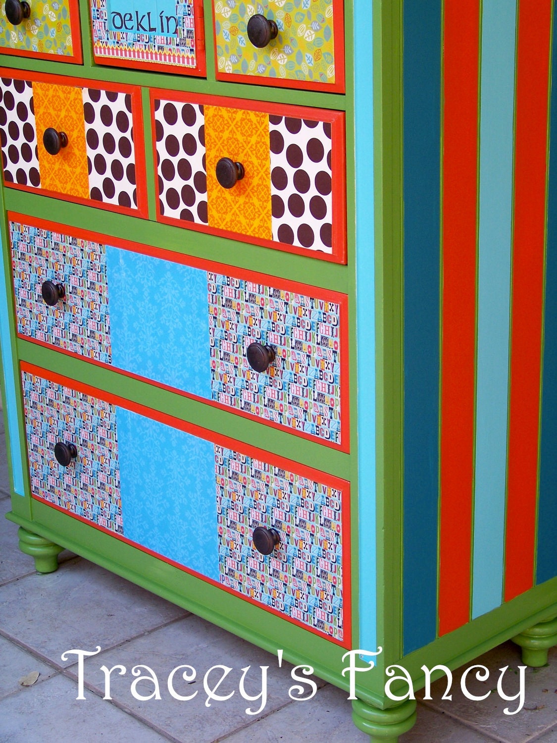 Painted Cottage Dresser/Chest of Drawers "Happy" - MADE TO ORDER