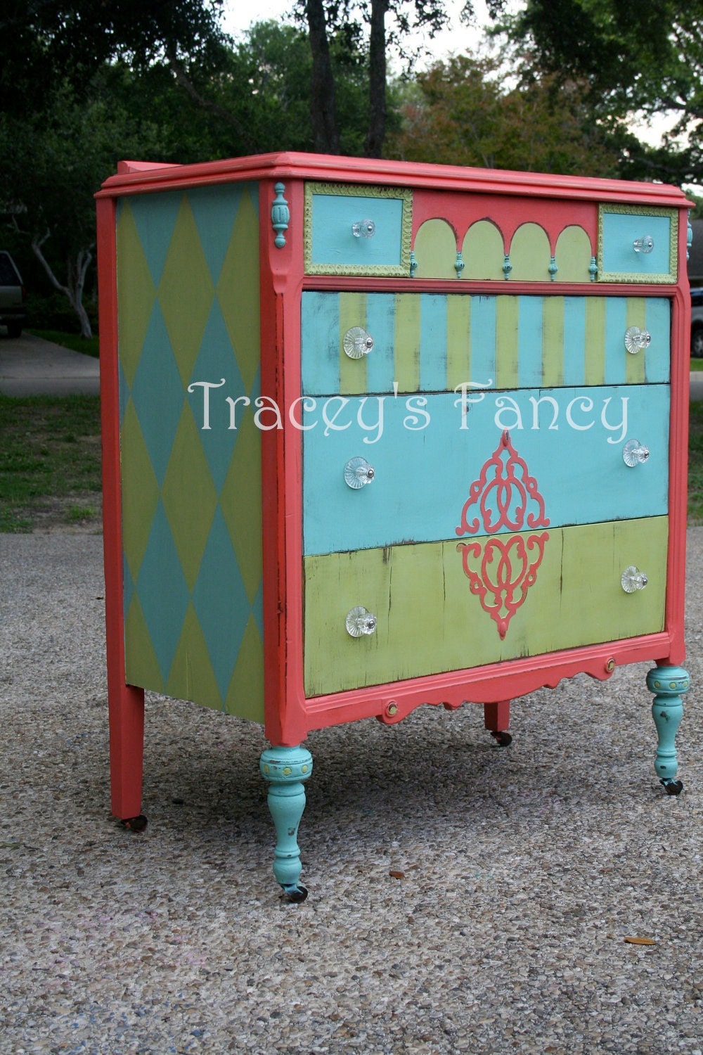 Jester-Custom Painted Dresser/Chest of Drawers MADE TO ORDER