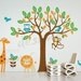 Children Wall Decal Wall Sticker -Safari Tree Wall Decal - dd1040