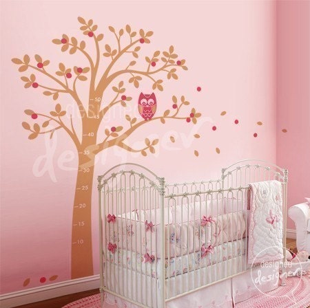 Wall Decal Wall Sticker Nursery decal- Owl on Tree wall decal - dd1020