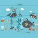 Kid Wall Decals - Underwater world decal Wall Sticker -dd1056