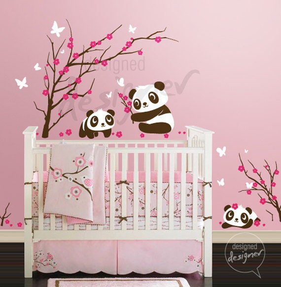 Kid Wall Decal Wall Sticker - Pandas Wall Decal dd1059