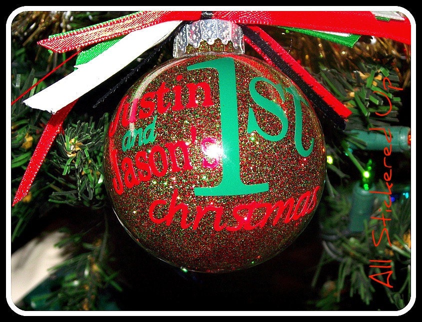 Baby first Christmas ornament Twins 1st Christmas ornament