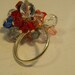 Cocktail Ring Crystal Cocktail Ring Sterling Silver Crystal Bling Ring Sparkly Ring