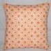 Pillow. Orange. Cream. Geometric. 18 x 18. Accent Pillow Cover. Decorative Pillow Cover