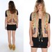 70s 80s woven FLORAL BIRDS hippie vest with Mirrors