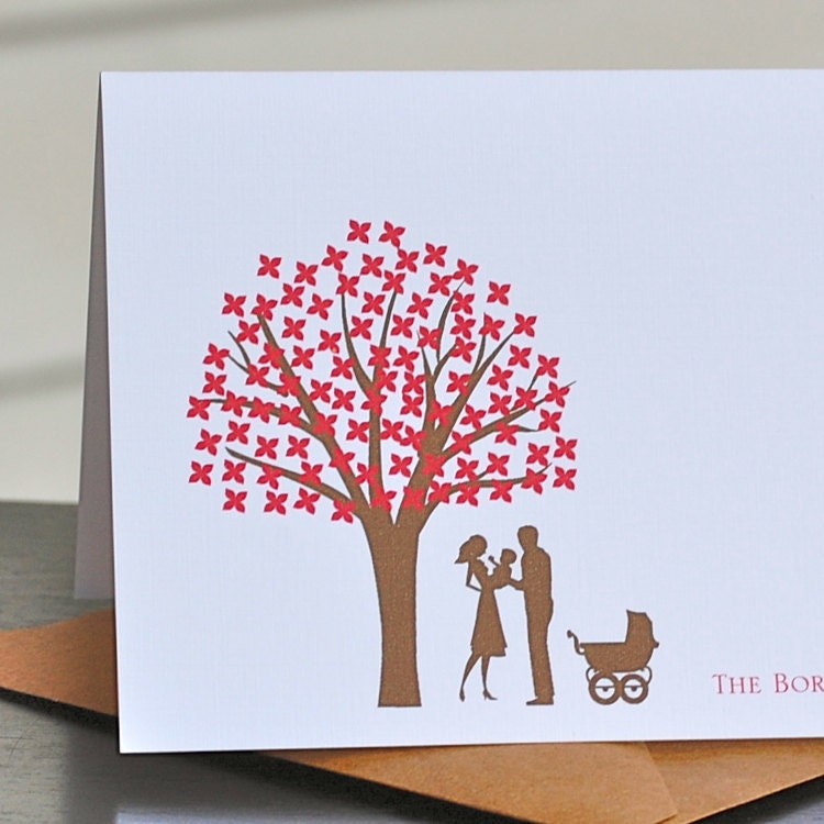 Baby Thank You Cards / Baby Announcement Cards / Thank You Cards - New Kid On The Block