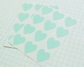 Green Heart Envelope Seal Stickers - Set of 48