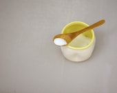 Salt Cellar in Lemon Yellow and Farmhouse White by Nstarstudio