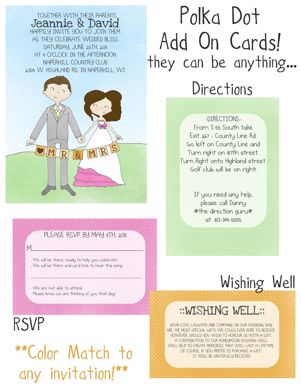 Polka Dot Add On Cards EXISTING CUSTOMERS ONLY