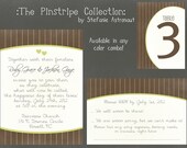 Positively Pinstriped Wedding Invitation Collection PRINTABLE