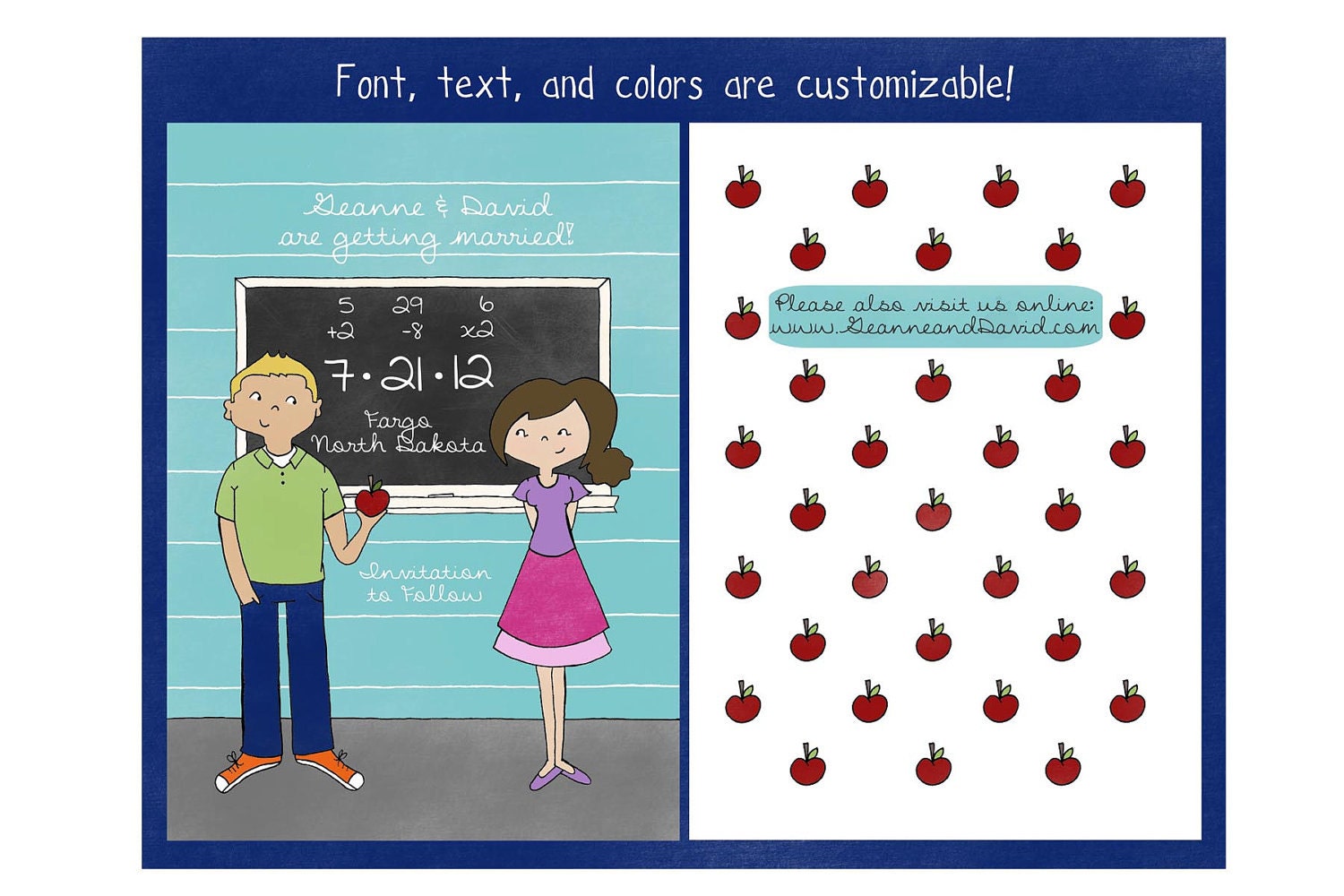 Semi Custom- Cute Save the Date - Teacher - DIY PRINTABLE