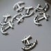 8 pieces Antique Silver Anchor Charms - 23mm - Nickel Free