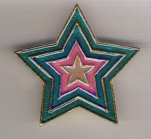 Rainbow Star Pin from the 1970s