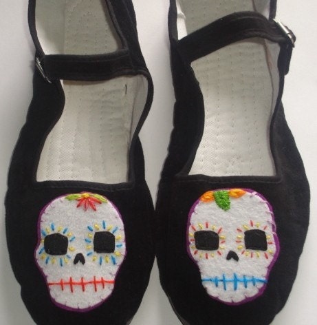Skull Day of the Dead Maryjane shoes