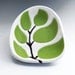 set of 2 ceramic dipping dishes - leaves in chartreuse green - hostess gift or housewarming gift