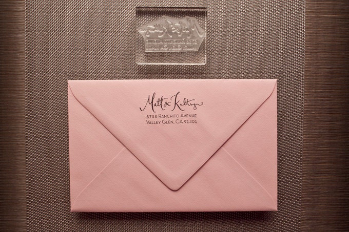 Invitation Return Address Stamp with Type- Acrylic