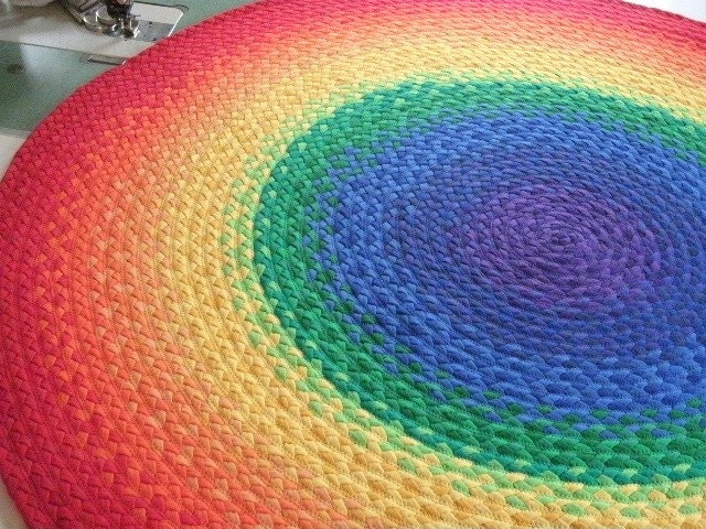 DEPOSIT for Rainbow Rug made from braided recycled t shirt