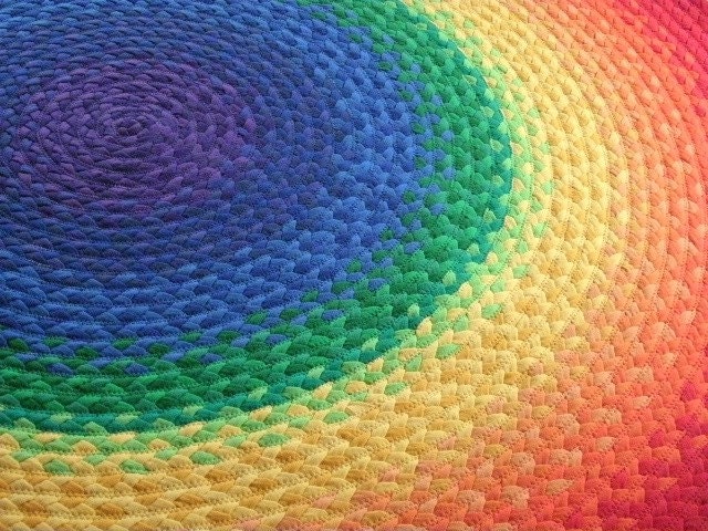 DEPOSIT for Rainbow Rug made from braided recycled t shirt