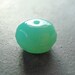 Czech Glass Beads 11 x 7mm Turquoise Green Faceted Rondelles - 10 Pieces