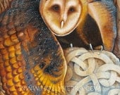 The Celtic Owl - A Fine Art Greeting Card