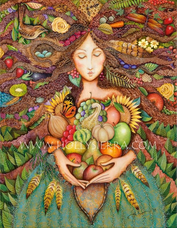 The Harvest Goddess - A Fine Art Greeting Card