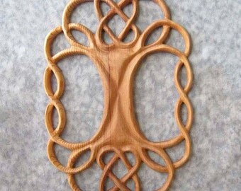 Tree of Life Celtic Wood Carved Knot - Yggdrasil - World Tree- Symmetrical Variation