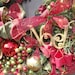 Winter Red and Green Fairies and Dragonflies Noel Door Wreath by English Rose