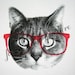 gee whiskers series: pink nerd notecard