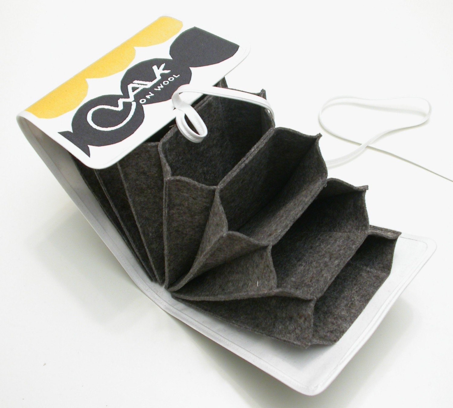 notcot featured needle case - for circular knitting needles - made of felt and Marimekko cotton with dots - ready to ship
