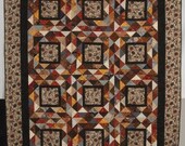 Quilt -- Ocean Waves in Earth Colors