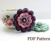 Crochet Flower Pattern, PDF download, DIY tutorial, written pattern, suitable for beginners