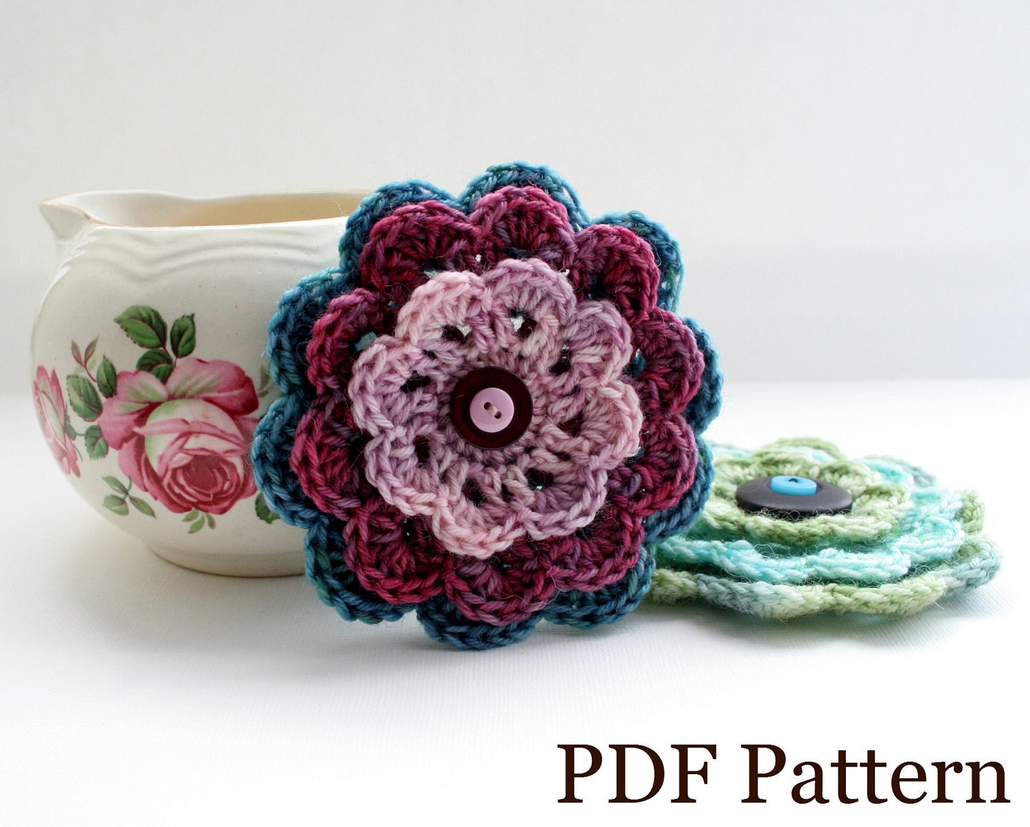 Crochet Flower Pattern, PDF download, DIY tutorial, written pattern, suitable for beginners