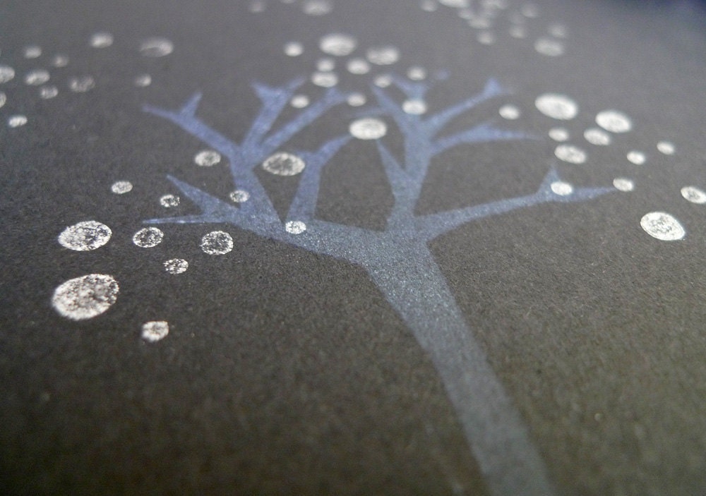 Rubber Stamp Set: Spiky Tree with dots