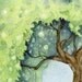Fantasy Fine Art Print - 5x7 - The Butterfly Tree - whimsical, secret garden, nature, green, paradise