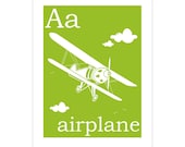 A is for Airplane 8x10 inch print