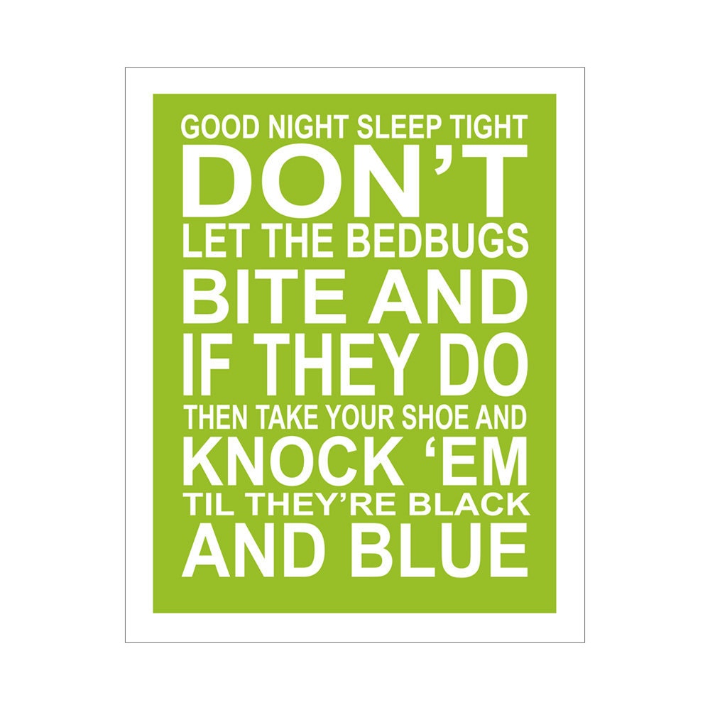 Good Night Sleep Tight 11x14 inch print by FinnyandZook on ...