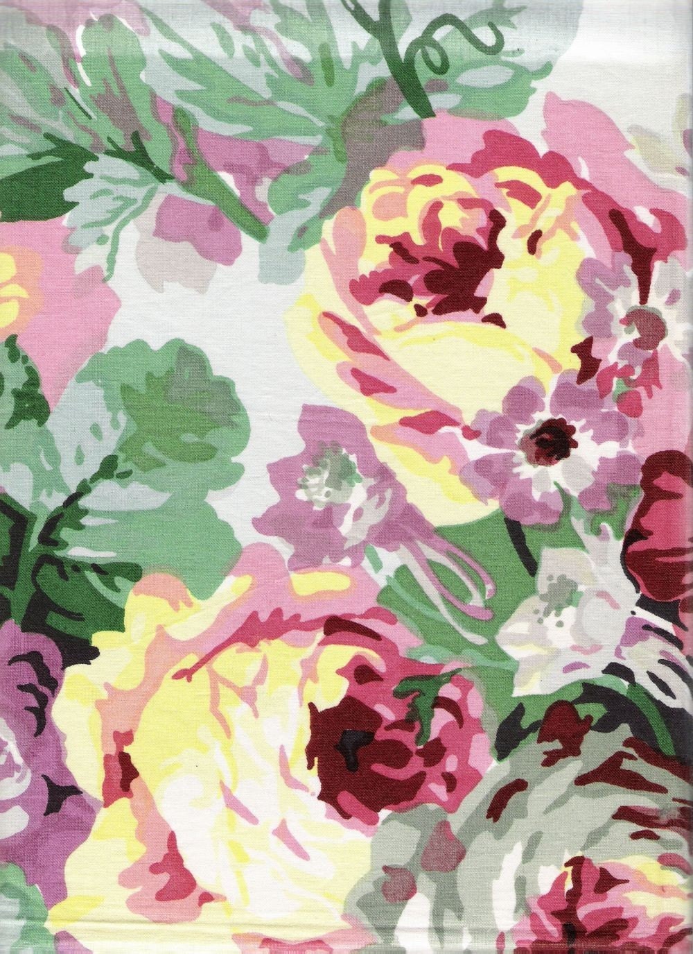 Large Scale Multicolored Floral fabric sample by beautifulfabrics