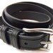 1 1/4 American made leather belt Stainless steel buckle Black latigo men women saddle groove