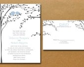 Love Birds in a Tree Wedding Invitation - Sample
