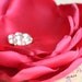 Large Red Hair Clip and Brooch Pin Duo with Vintage Rhinestone Button (Japan, Red Cross) sale clearance