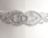 Wedding Dress Sashes JULIET Rhinestone and Crystal Beaded Bridal Sash