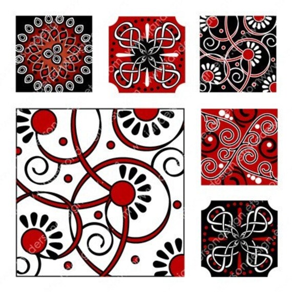 Black White and Red Design Printable Graphic by jandersondesign
