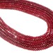 Ruby Faceted Roundel Precious Gemstone Beads (Quality AA) / 102 Pieces / CODE 906