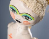 SALE : Nurse Art Doll - Hanging Doll Sculpture  Eva