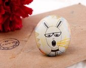 Bunny Brooch Pin - I Can Be Whoever I want To