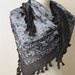 BLACK-GREY Tasseled Turkish Yemeni Scarf ..%100 Cotton..bridal,scarf,authentic, romantic, elegant, fashion,